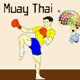Coloriage de Muay Thai